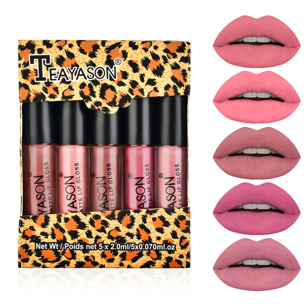 Set Mini de 5 Labiales Gloss Mate - Colores Intensos y Larga Duración - Image 2