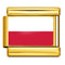 Dorado Background World Flag Photo Epoxy Italian Module Bracelet ICY0001PL Poland