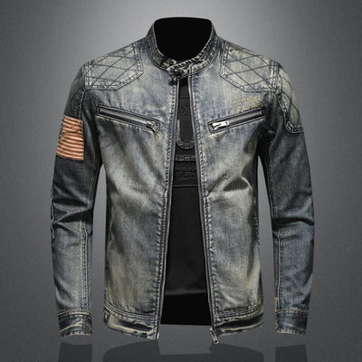 Chaqueta Vintage con Cierre de Cremallera para Hombre - Image 4