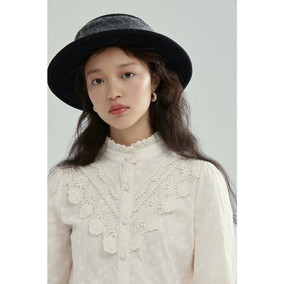 Blusa de Encaje Manga Larga Elegante Ajustada Efecto Adelgazante - Image 17