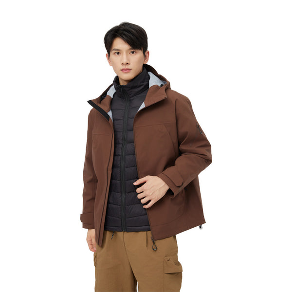 Chaqueta de Montaña Hard Shell Impermeable Transpirable para Alpinismo