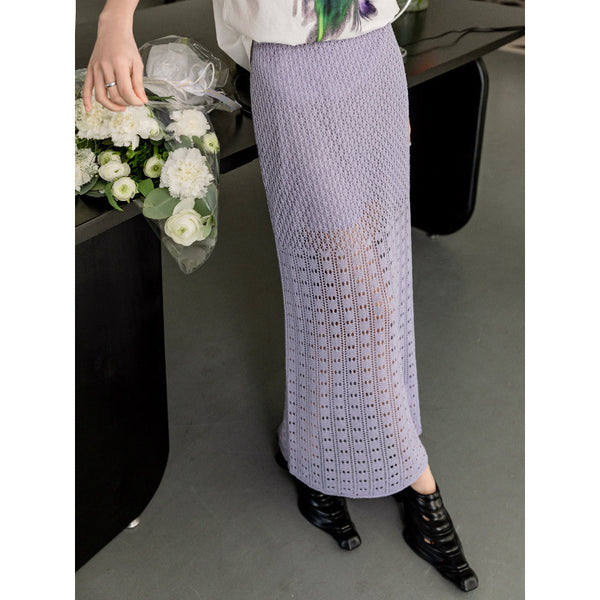 Falda Tencel Lino con Diseño de Cortes - Estilo Contemporáneo