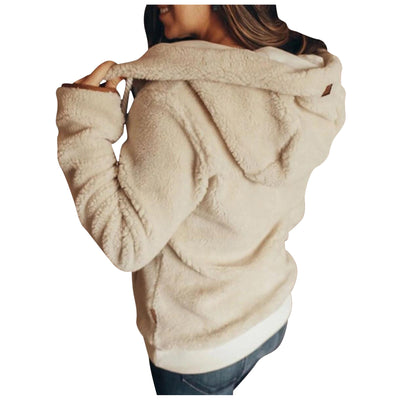 Chaqueta Plush con Capucha y Bolsillos para Mujer - Image 11