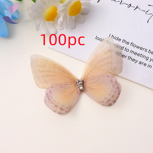 Diadema Tocado Mariposa con Malla Floral Doble Capa Diamante - Image 15