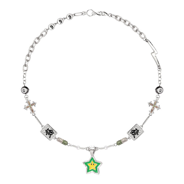 Collar de Pareja Hip Hop Estrella de la Suerte y Fortuna