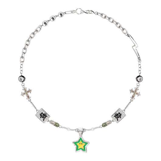 Collar de Pareja Hip Hop Estrella de la Suerte y Fortuna - Image 2