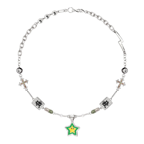 Collar de Pareja Hip Hop Estrella de la Suerte y Fortuna