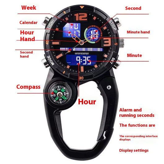 Reloj de Montaña Multifuncional con Brújula y Pantalla Redonda - Image 4