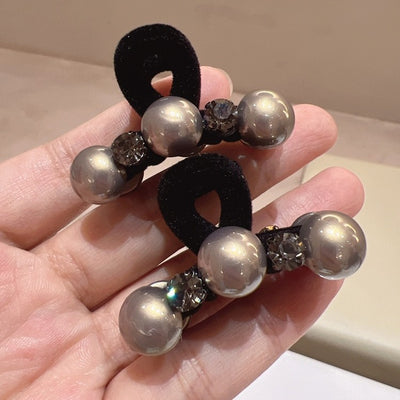 Mini Pinza para Cabello de Alta Gama con Perla Negra - Image 4