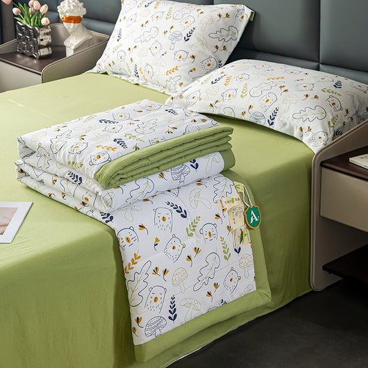 Juego de Cama Doble Verano Algodón y Lino Transpirable 4 Piezas - Image 13