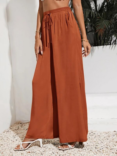 Pantalones Anchos de Talle Alto con Cintura Elástica Ajustable - Image 32