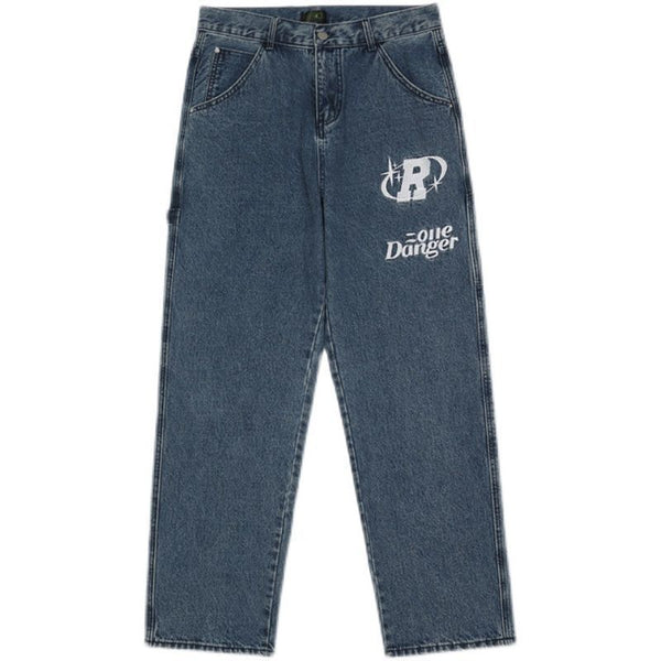 Jeans Rectos de Talle Alto Holgados con Corte Slim