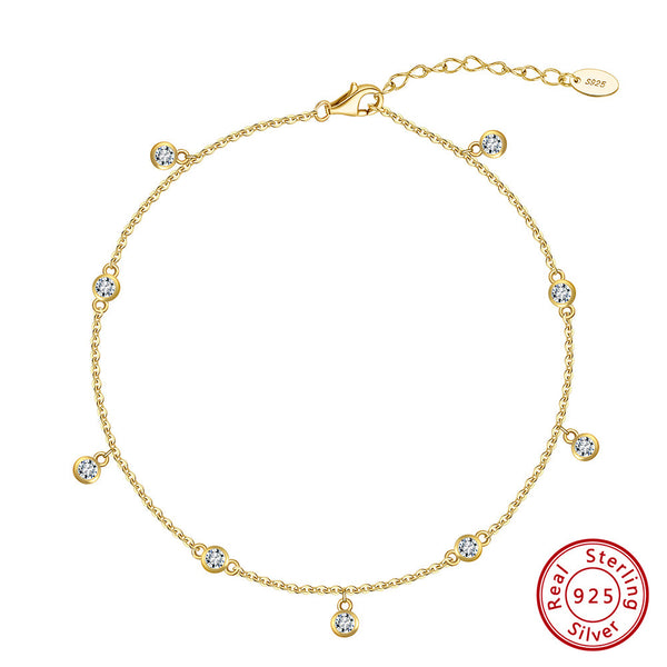 Tobillera Elegante con Dije de Circonio - Diseño Minimalista - Image 4