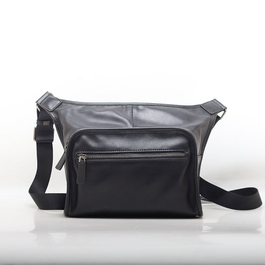Bolso Bandolera Retro de Cuero Suave con Asa Ancha y Hombro Único