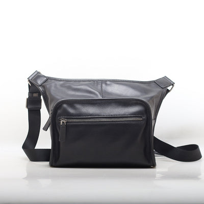 Bolso Bandolera Retro de Cuero Suave con Asa Ancha y Hombro Único
