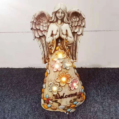 Lámpara LED Estatua de Ángel - Iluminación Decorativa con Resina - Image 10
