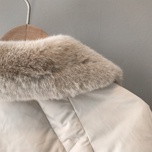 Chaqueta Acolchada para Mujer con Cuello de Piel y Diseño Rombo - Image 28