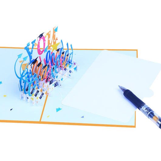 Tarjeta de Felicitación Emergente con Impresión a Color para Graduación - Image 6