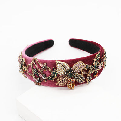 Diadema Floral Barroca con Diamantes de Colores - Image 8
