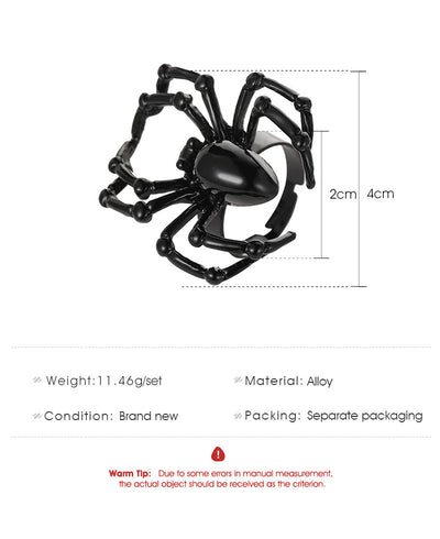 Anillo Araña Halloween - Accesorio de Simulación Realista
