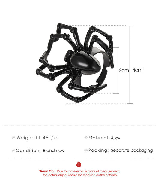 Anillo Araña Halloween - Accesorio de Simulación Realista