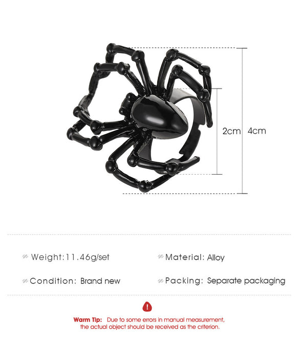Anillo Araña Halloween - Accesorio de Simulación Realista