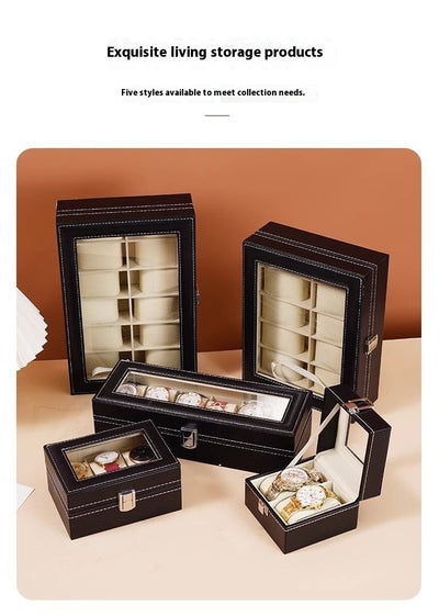 Caja Organizadora de Cuero para Relojes de Lujo - Image 23