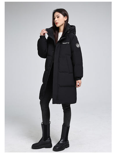 Chaqueta Acolchada Larga para Mujer Talla Grande Suelta y Cálida - Image 16