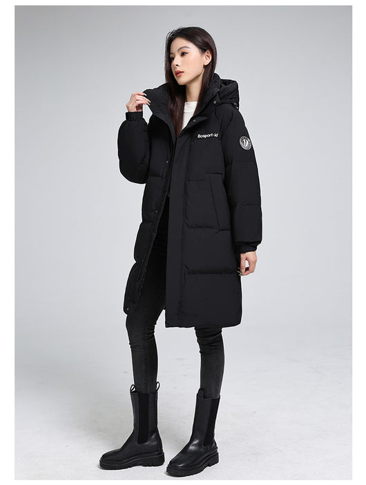 Chaqueta Acolchada Larga para Mujer Talla Grande Suelta y Cálida - Image 16