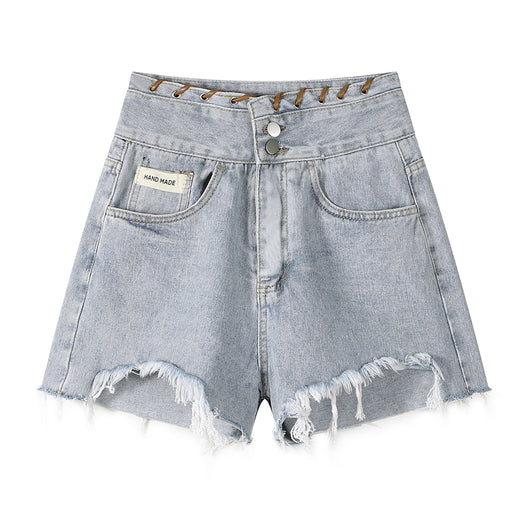 Shorts Denim Talle Alto y Pierna Ancha para Mujer - Image 3
