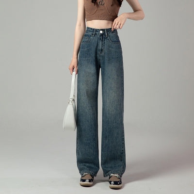 Jeans Rectos de Cintura Alta Retro para Mujer - Colección Otoño - Image 12