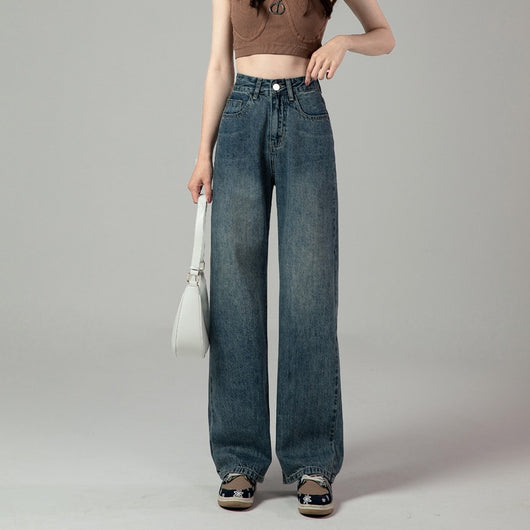 Jeans Rectos de Cintura Alta Retro para Mujer - Colección Otoño - Image 12