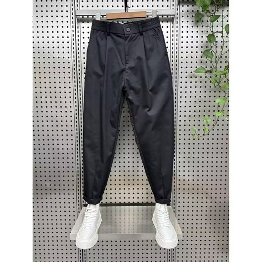 Pantalones Casuales Holgados Estilo Coreano de Color Sólido para Hombre - Image 15