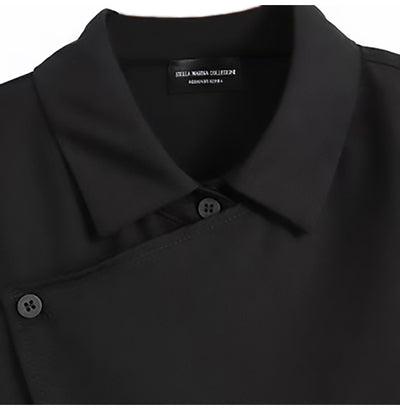 Blusa Plisada Asimétrica Estilo Británico para Mujer - Image 13