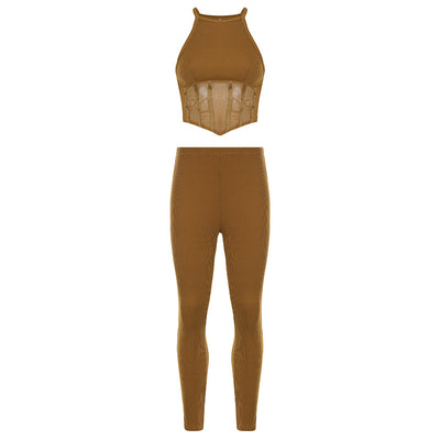 Conjunto Deportivo Dos Piezas: Top Sin Mangas y Pantalón Yoga Ajustado - Image 11