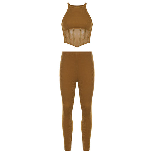 Conjunto Deportivo Dos Piezas: Top Sin Mangas y Pantalón Yoga Ajustado - Image 11
