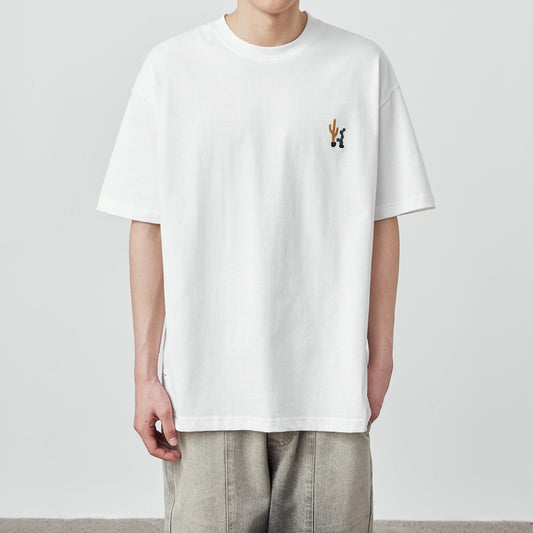 Playera Holgada para Hombre con Estampado Cartoon 230g
