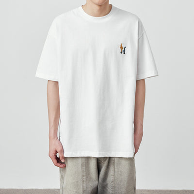 Playera Holgada para Hombre con Estampado Cartoon 230g