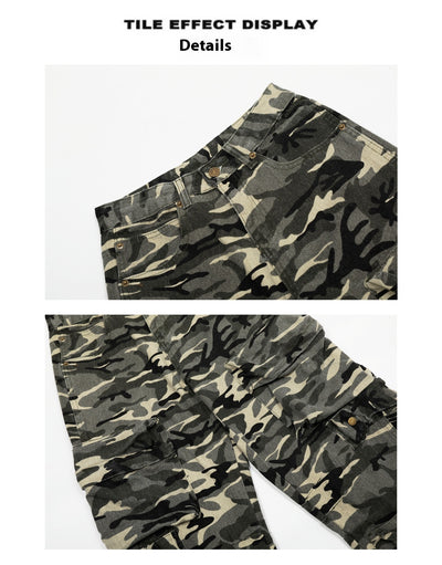 Pantalones Cargo Retro Camuflaje para Mujer - Image 9