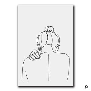 Cuadro Minimalista de Belleza Femenina Abstracto sin Marco - Image 2