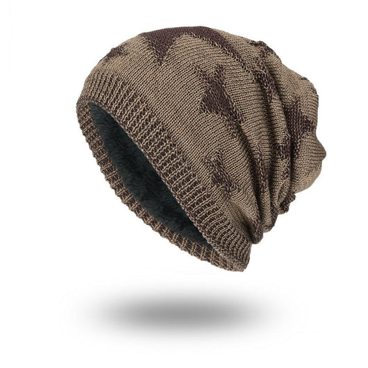 Gorro de Lana Tejido Cálido con Diseño Pentagrama para Hombre