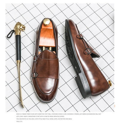 Zapatos de Cuero para Hombre Otoño con Doble Hebilla - Image 17