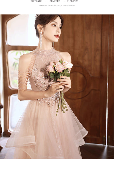 Vestido de Noche Elegante Rosa para Mujer - Image 14