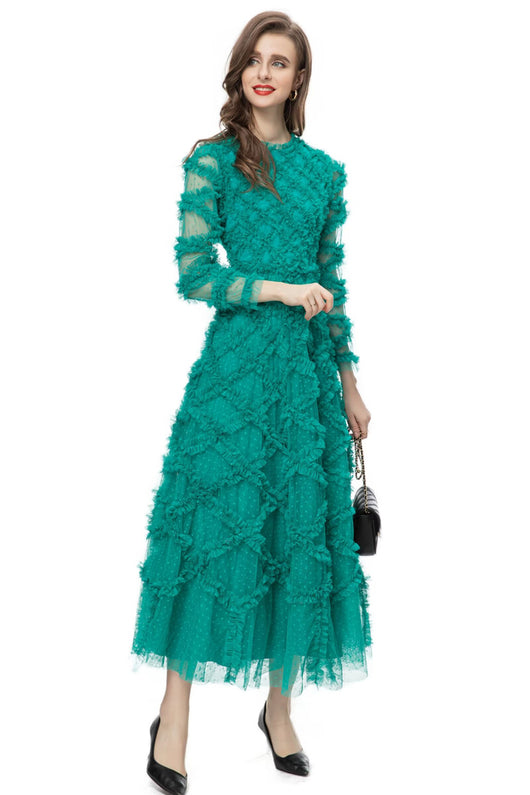 Vestido Formal para Mujer con Volantes Elegantes - Image 9