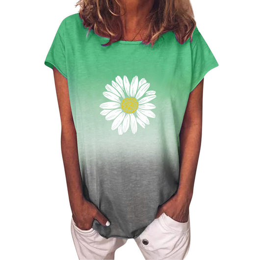 Playera Estampado Degradado Arcoíris Manga Corta - Image 2
