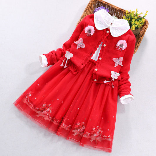 Conjunto Infantil Elegante: Falda y Suéter Manga Larga - Image 3