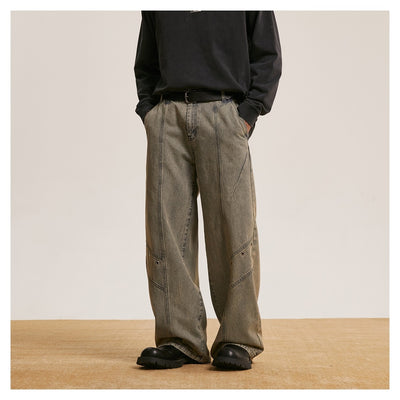 Pantalones Vaqueros Retro Lavados Baggy Straight para Hombre y Mujer - Image 14