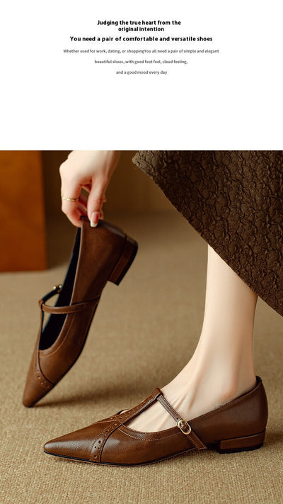 Zapatos Planos Puntiagudos Marrón - Cómodos y Versátiles para Diario - Image 28