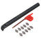 Barra de Corte CNC S12M-SDUCR07 con Inserto DCMT0702 Púrpura Negro