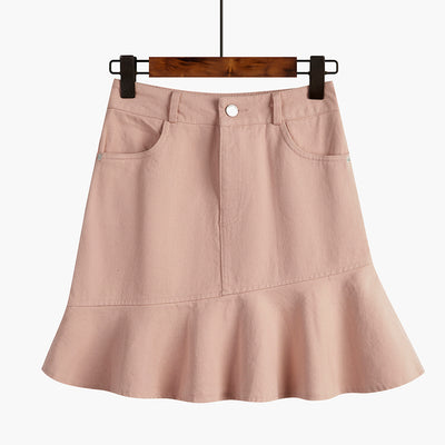 Falda Fishtail Slim con Costuras Decorativas para Mujer - Image 4